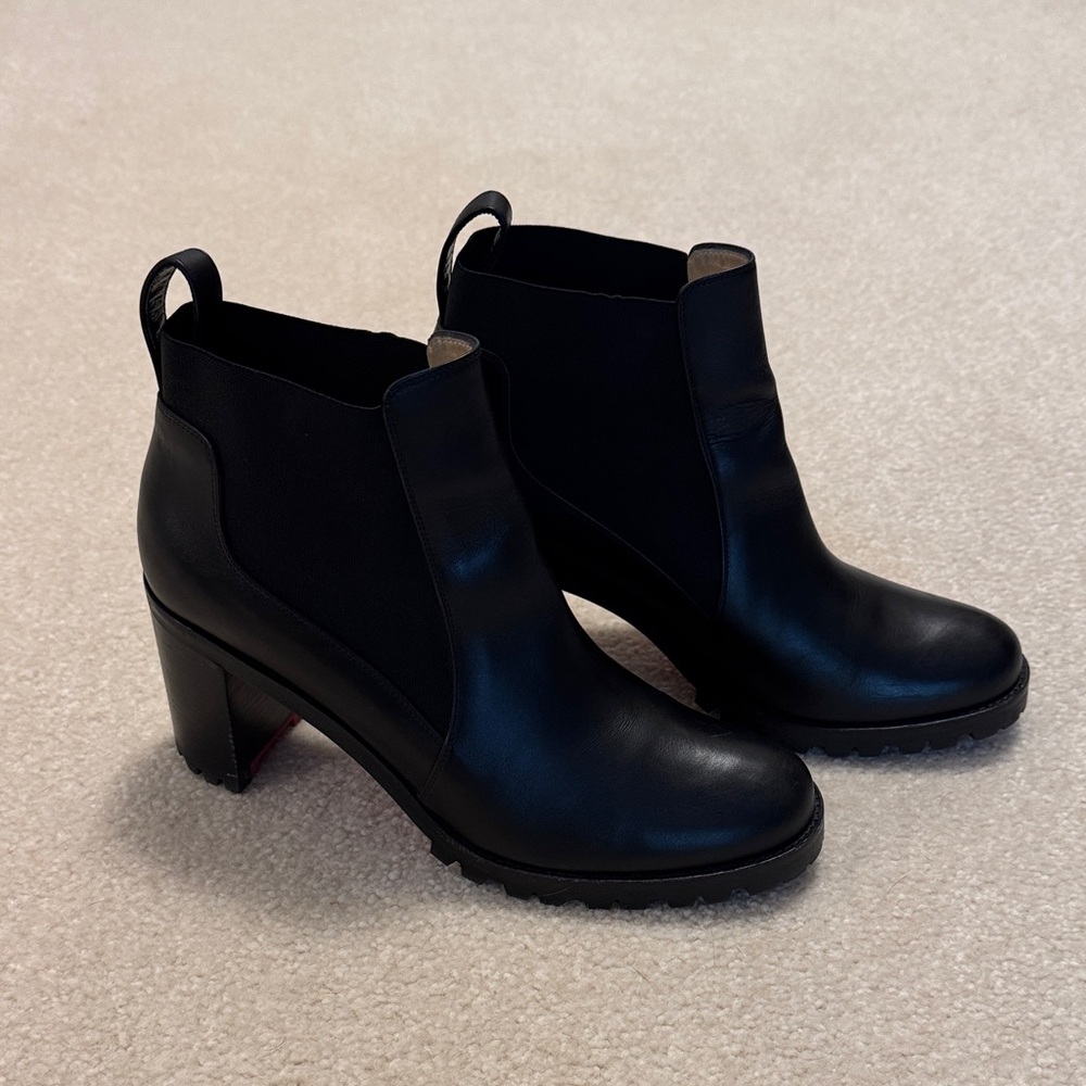 Christian Louboutin Marcharoche 70 mm Black Ankle Boots - Picture 3 of 8